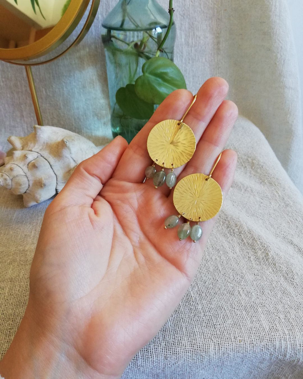 Aros Hoja Nenúfar con gancho